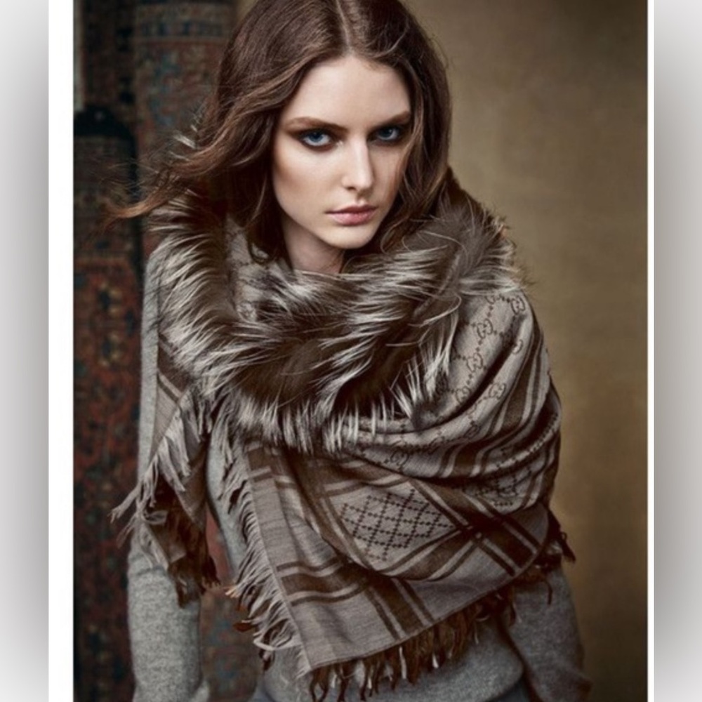 Authentic Gucci fur scarf